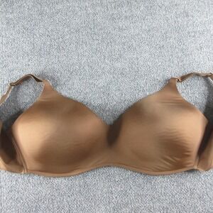 Soma Vanishing Back Wireless Bra Womens 40H Brown Lightly Lined Seamless Tee